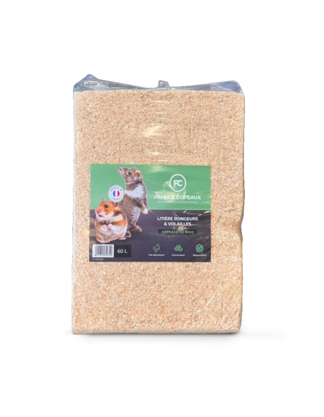 Copeaux de Bois Rongeur & Co - Pack 14.4 kg - Écologique & Confortable