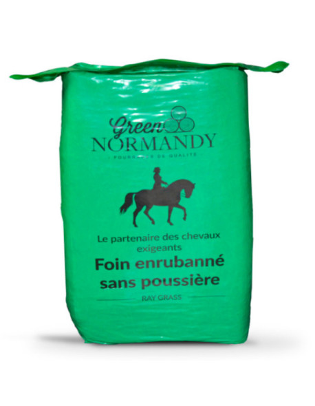 Foin Enrubanné Ray Grass sans poussières pour chevaux allergiques