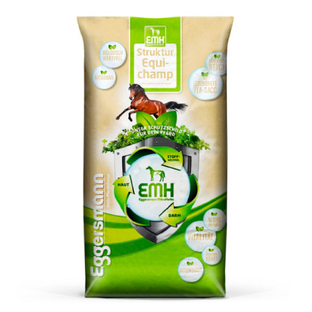 Eggersmann EMH Structure Sans Céréales 20 Kg – Aliment Chevaux Faible Amidon & Sucre + MikroHerbs
