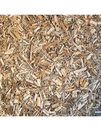 Mélange d'anas de lin et de Miscanthus dépoussiérés pour chevaux