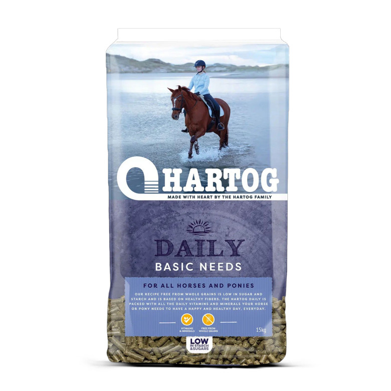 Hartog Daily – Aliment sans céréales, riche en fibres pour chevaux Hartog Daily – Aliment sans céréales, riche en fibres pour chevaux